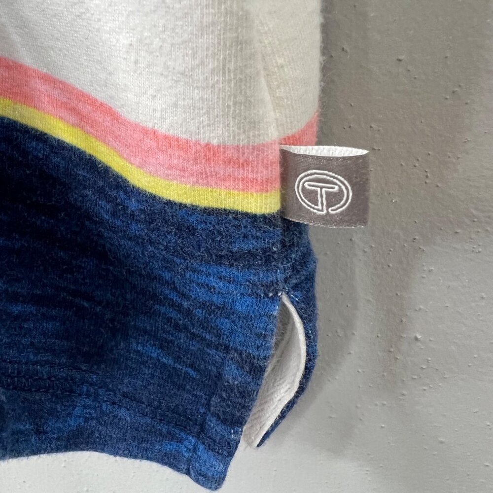 T by Talbots Half Zip Pullover Plus Size 3X Striped Multicolor Pockets Mock Neck - Picture 5 of 8